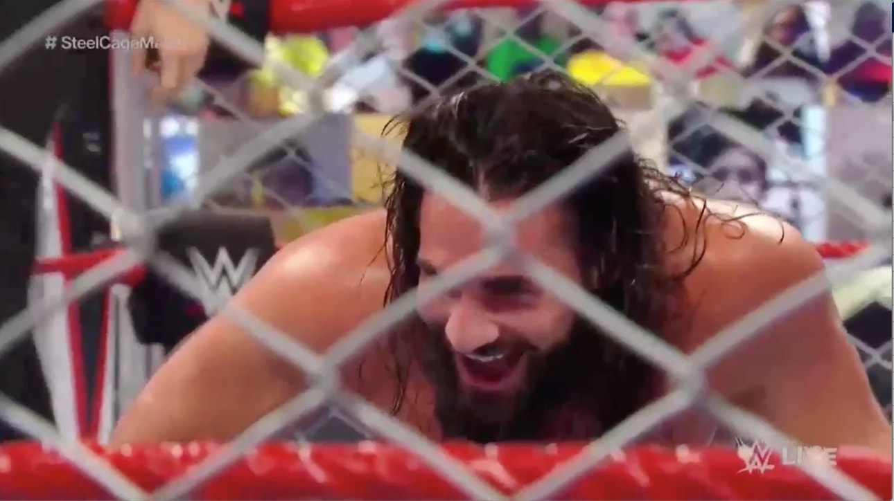 Rollins looks to end Dominik Mysterio in a steel cage match