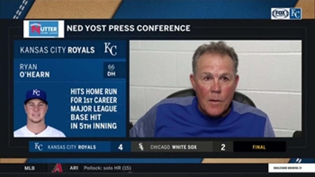 Yost on O'Hearn's major league debut: 'We know what it's like to work your whole life to get to the big leagues...We all know that special feeling.'