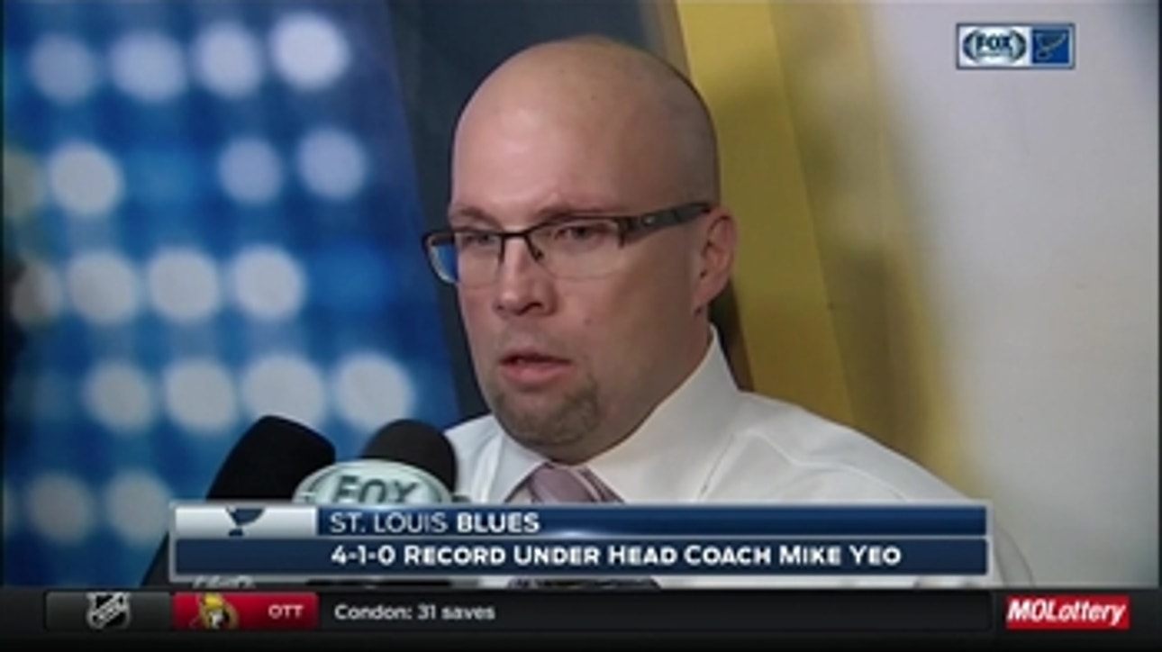 Yeo pleased with Blues' team effort in win over Maple Leafs