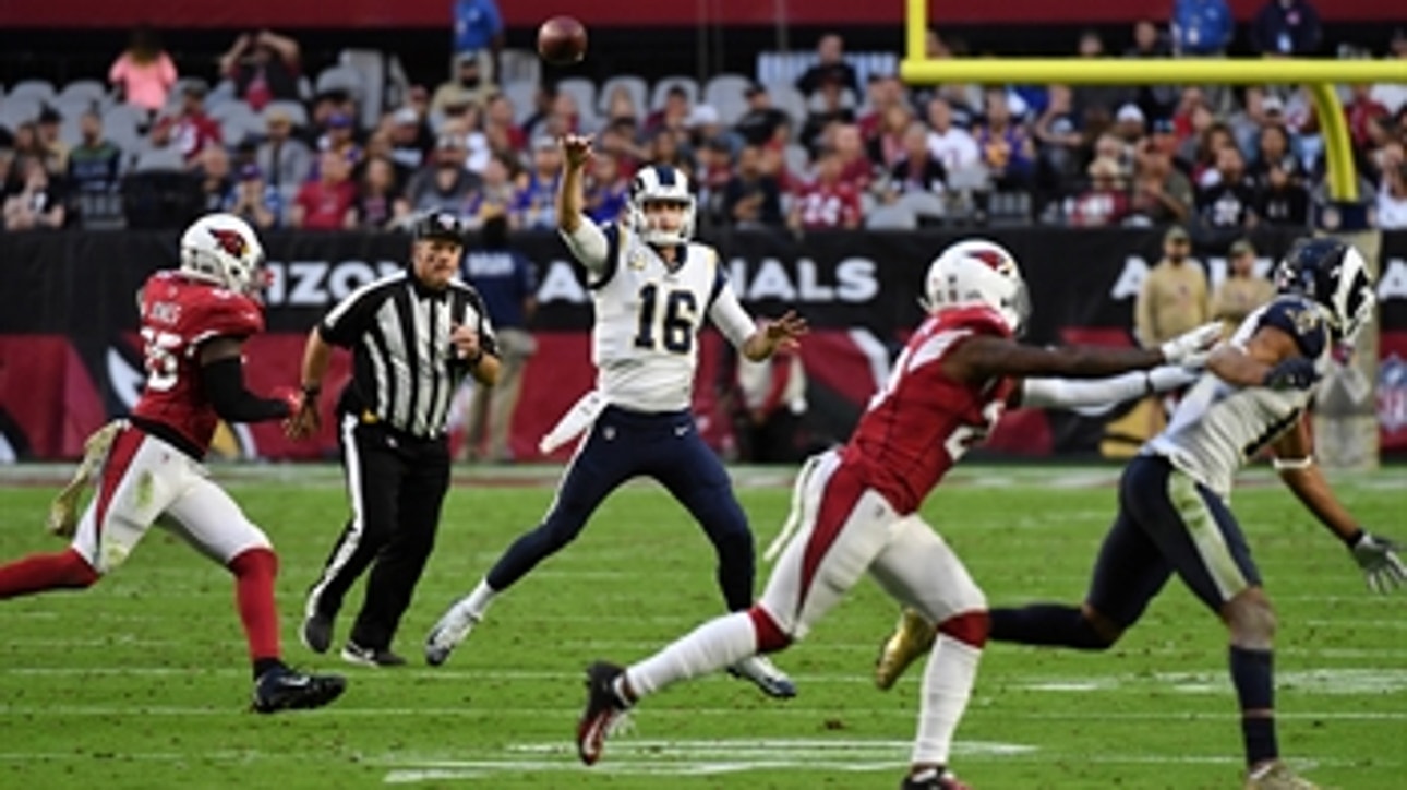 Jared Goff throws for over 400 yards, 2 touchdowns in Rams win over Cardinals