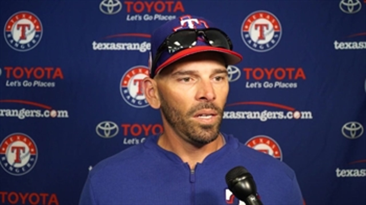 Chris Woodward talks about Joey Gallo's progress in Spring Training | Rangers Spring Training