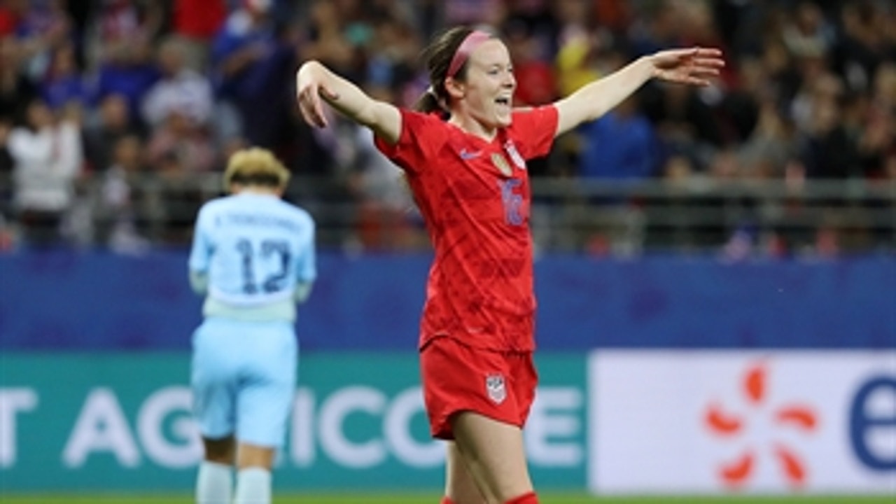 Rose Lavelle's second goal gives the U.S. a commanding 7-0 lead