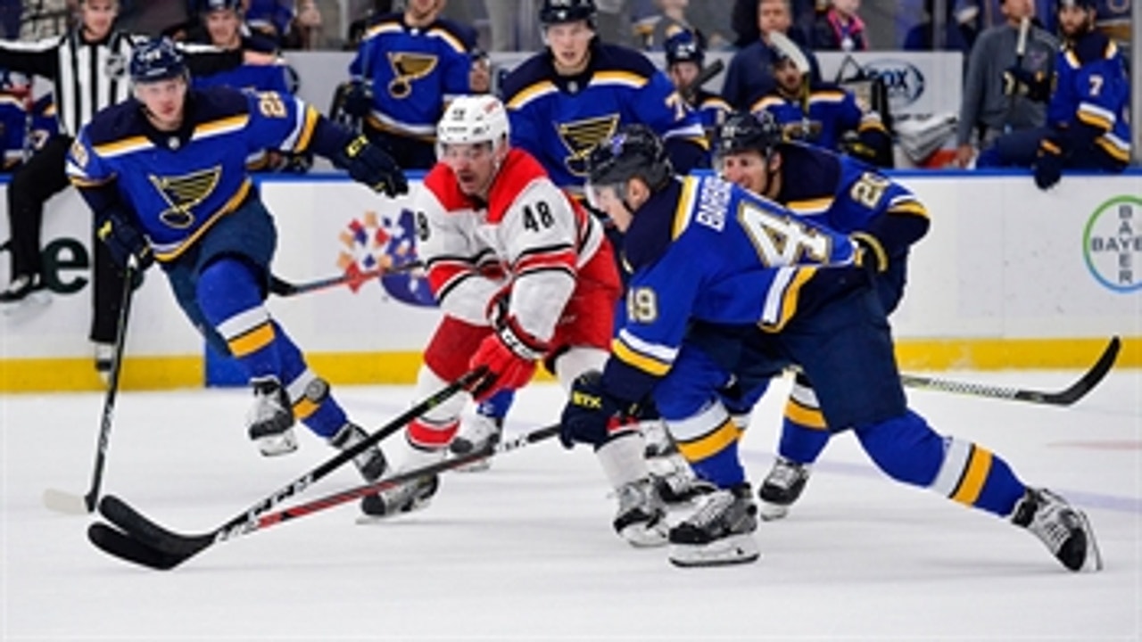 Slow start trips up Hurricanes in loss to Blues