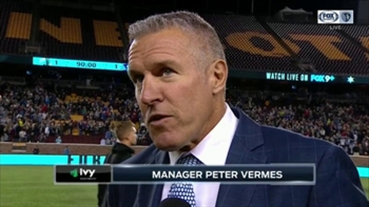 Peter Vermes: 'We had too many good chances at the end to not stick one away'