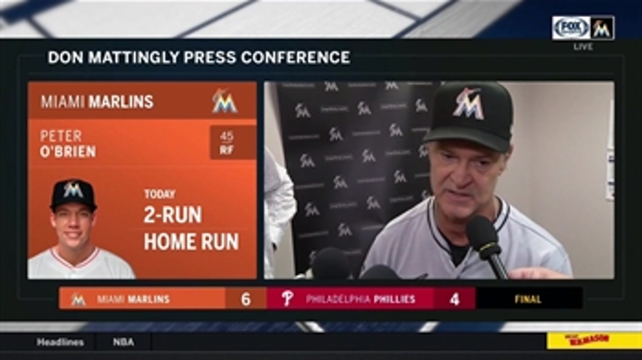 Don Mattingly recaps another solid outing from Jose Urena, Peter O'Brien's 2-run homer