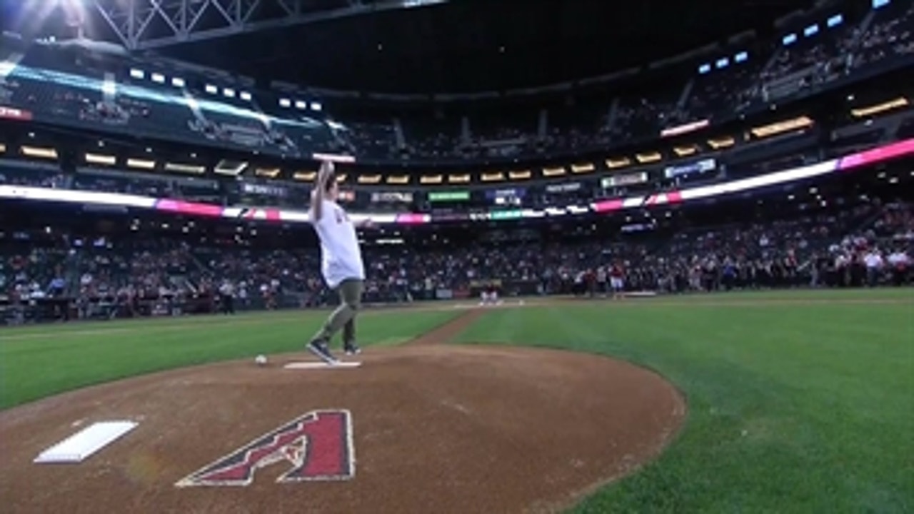 Coyotes captain Shane Doan throws out first pitch