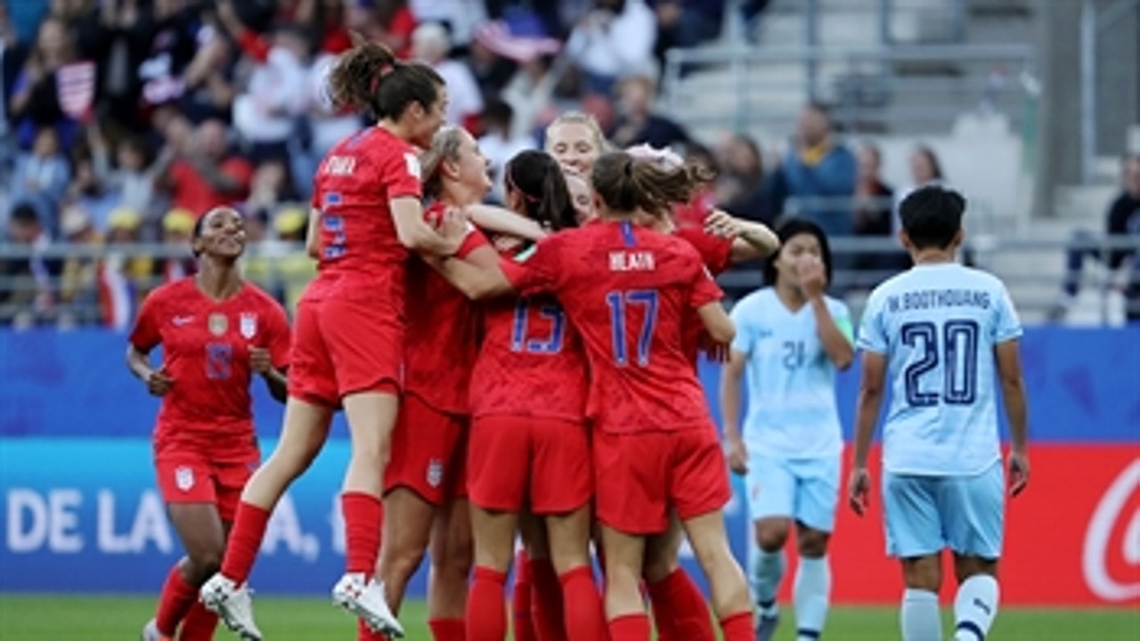 Rose Lavelle buries the United States' second goal vs. Thailand