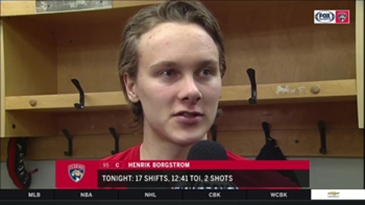 Henrik Borgstrom describes making his NHL debut