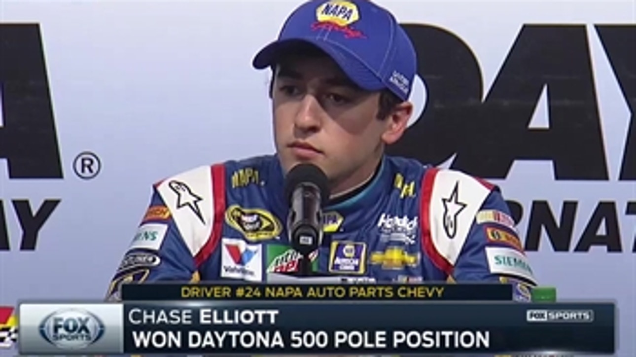 Rookie Chase Elliott on winning Daytona 500 pole