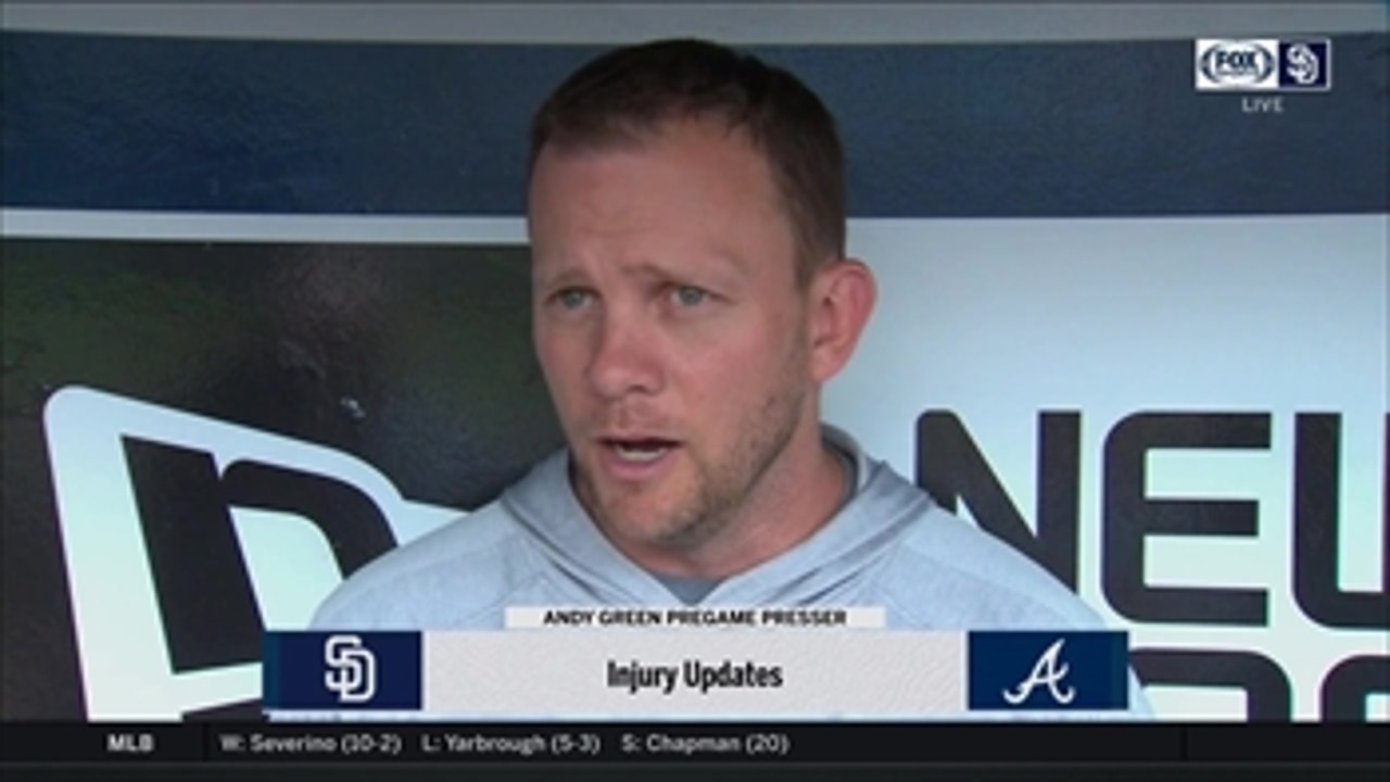 Andy Green provides injury updates on Myers, Cordero, Lucchesi, and Hedges