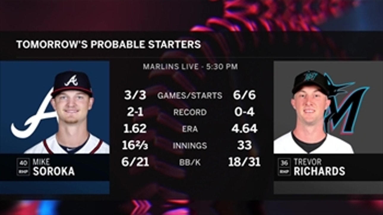 Trevor Richards looking for 1st win of 2019 as Marlins continue series vs. Braves