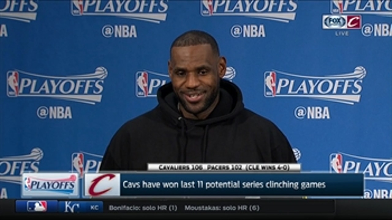 LeBron looks back on series with Pacers and comments on 21 straight first-round wins