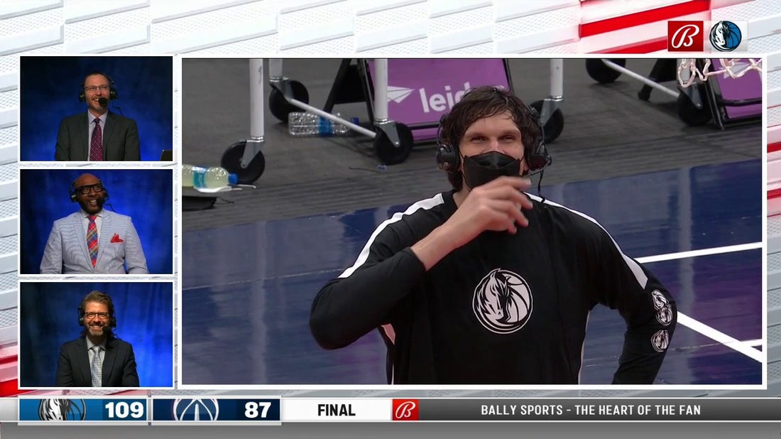WATCH: Boban Marjanovic tosses funny line out to Luka Doncic