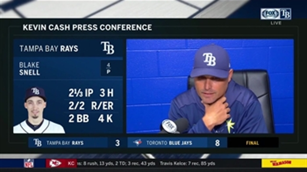 Kevin Cash talks Blake Snell's start, getting ready for Oakland after Rays regular season finale