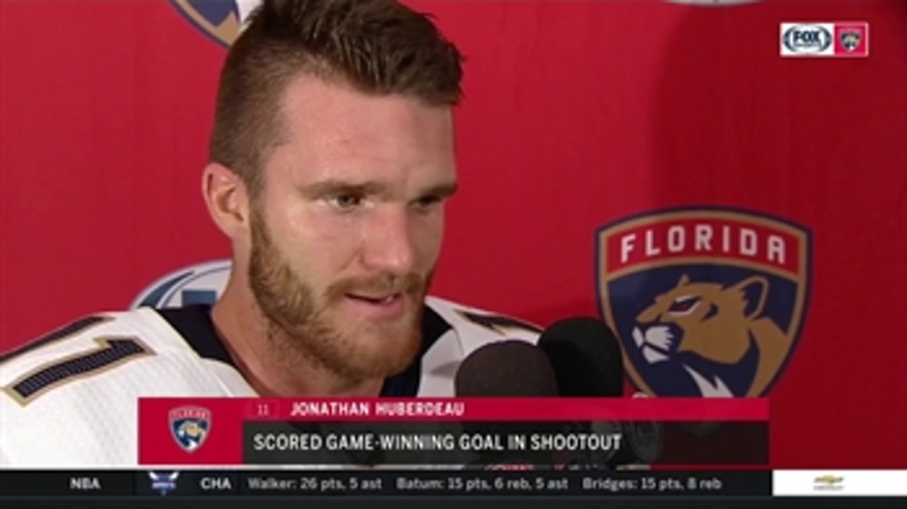 Jonathan Huberdeau on how Panthers dug deep to beat Washington