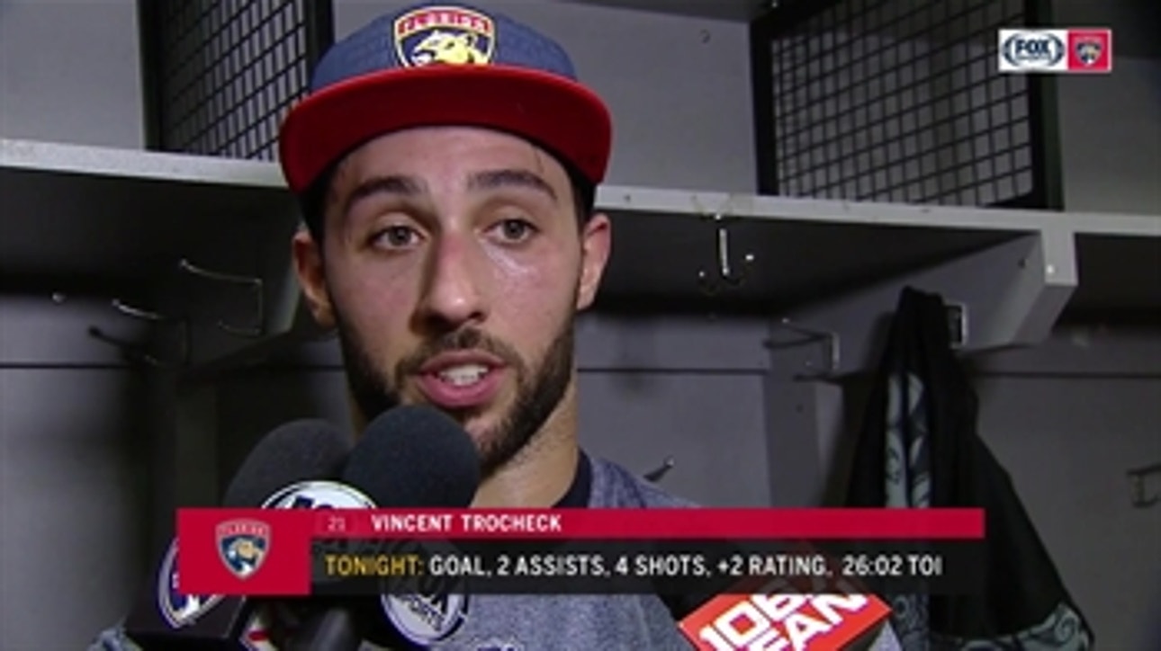 Vincent Trocheck pleased with team character, concerned about protecting leads