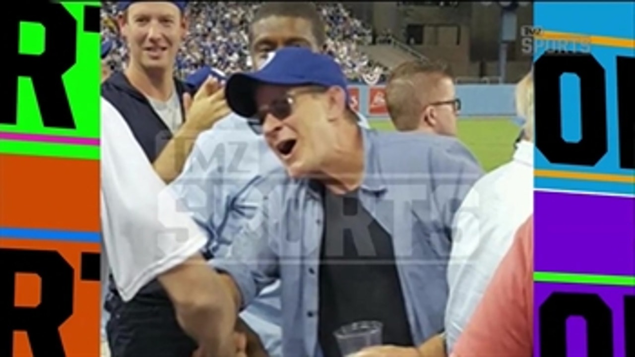 Ashton Kutcher, Charlie Sheen reunite at Dodgers game - 'TMZ Sports'