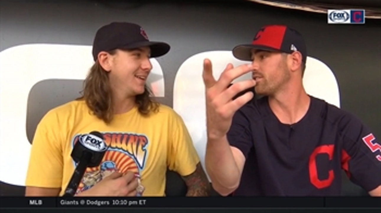 Mike Clevinger, Shane Bieber hilariously debate who's the better hitter and athlete