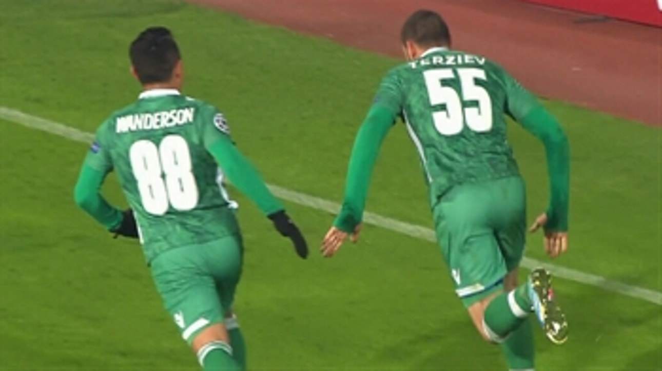 Terziev header levels Ludogorets 2-2 against Liverpool