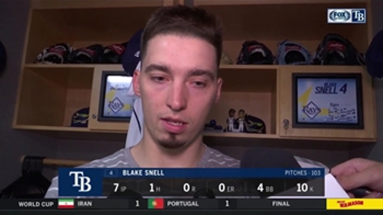 Blake Snell on shutout: 'The way we hit let me get in a more aggressive mindset'