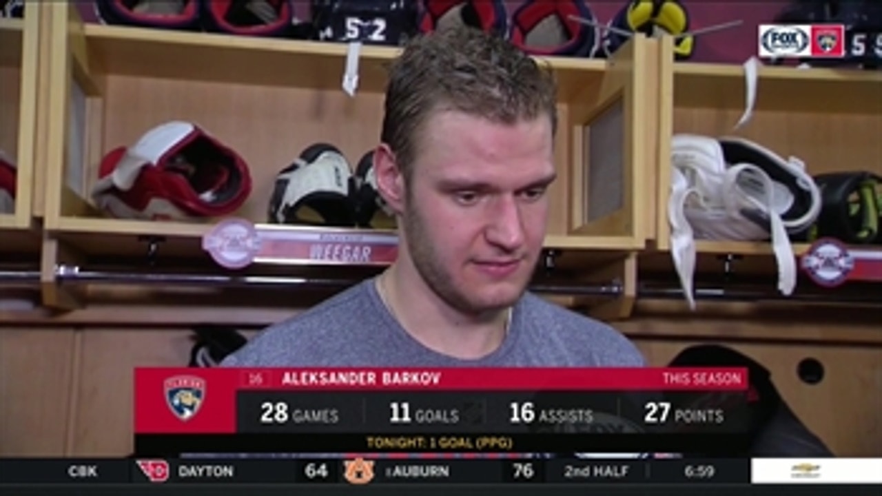 Aleksander Barkov reflects on tough shootout loss after forcing overtime