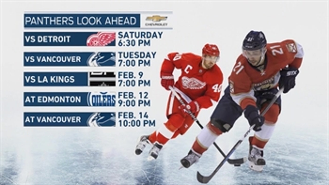 Panthers begin three-game home stand vs. Red Wings