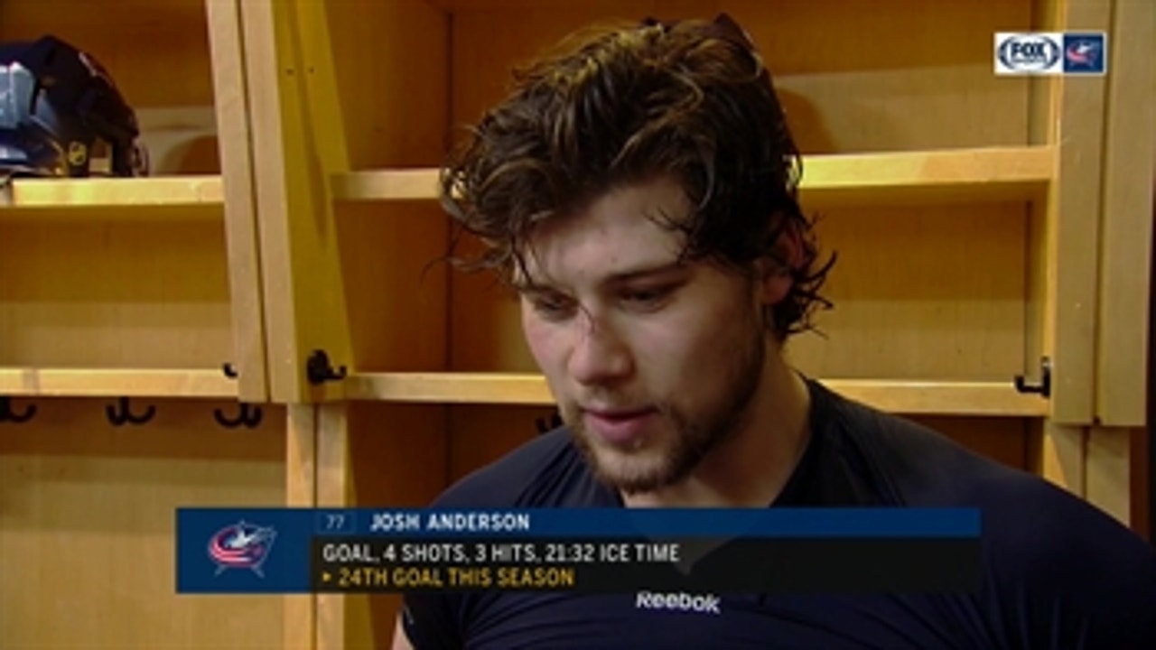 Josh Anderson knows Blue Jackets will have to be better against Bruins