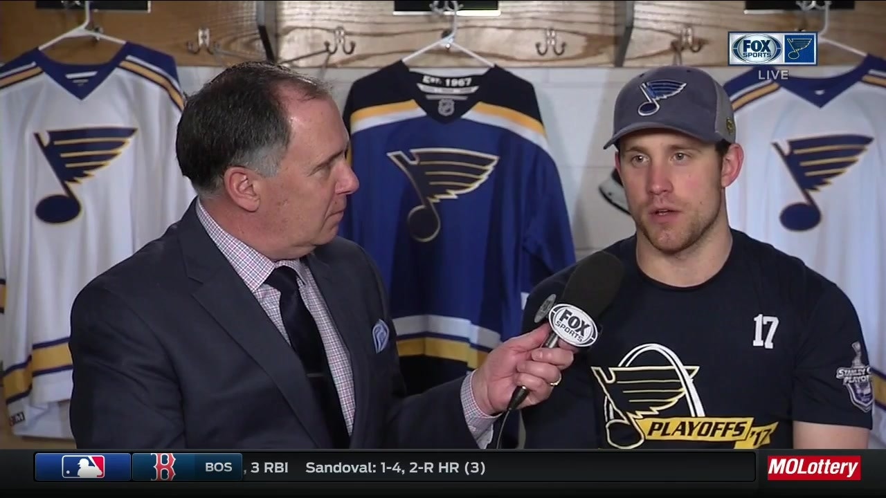 Schwartz on Blues win: 'We do a good job of being in the moment'