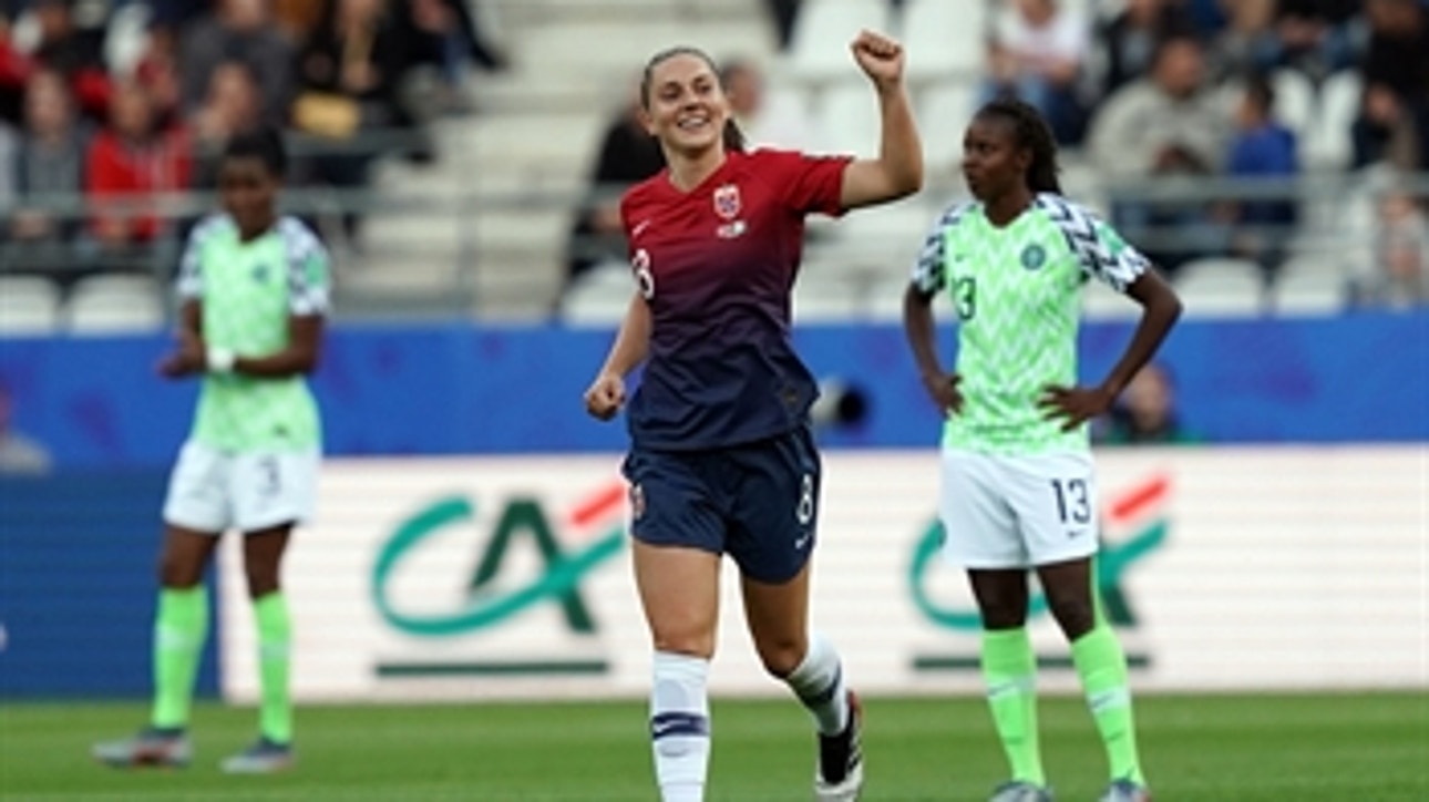 Norway take an early lead vs. Nigeria on the deflection