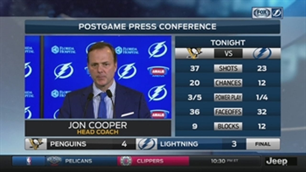 Lightning coach Jon Cooper: 'There's a lot of hockey left to be played'