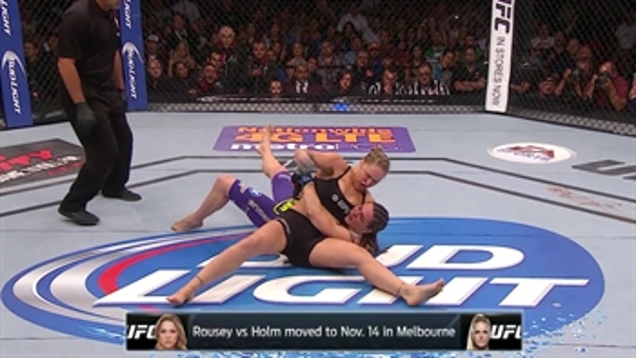 Rousey vs. Holm fight moved to November 14th in Australia