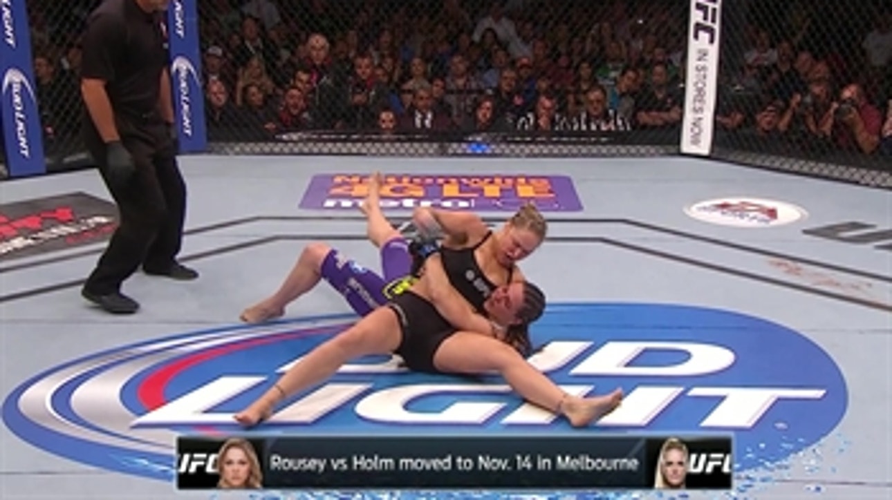 Rousey vs. Holm fight moved to November 14th in Australia