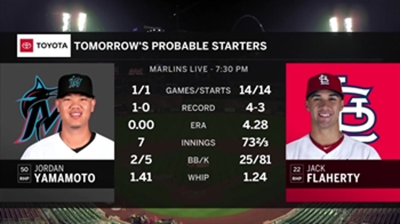 Jordan Yamamoto makes 2nd career start as Marlins continue series in St. Louis