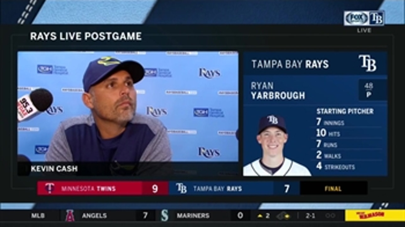 Kevin Cash reflects on Ryan Yarbrough, the Twins offense