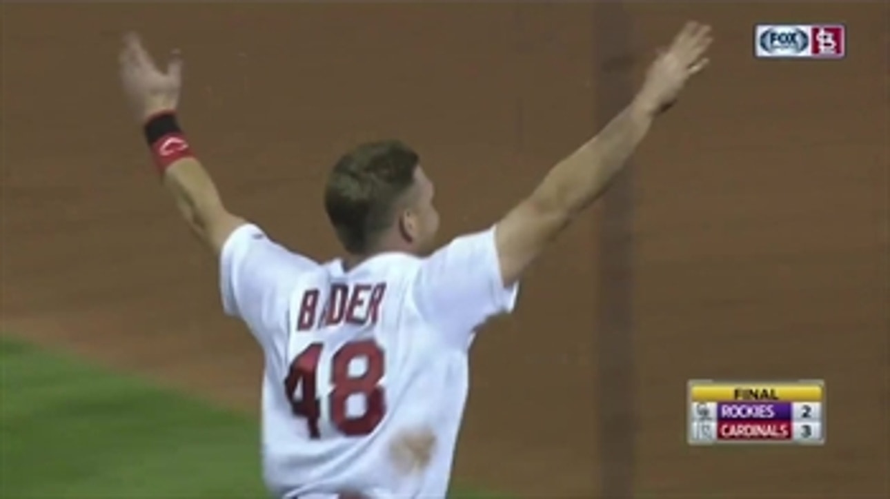 WATCH: Harrison Bader collects first hit, scores winning run in Cardinals' victory