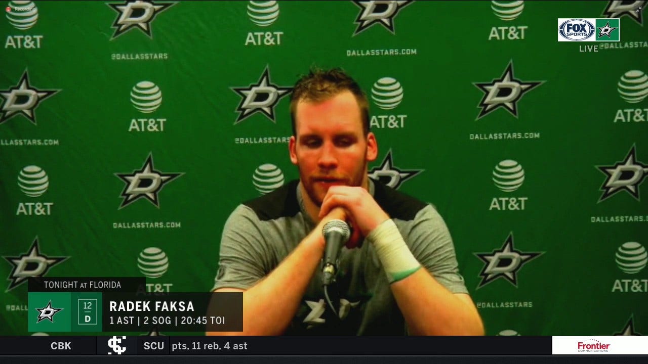 Radek Faksa on the tough 3-2 loss against the Panthers