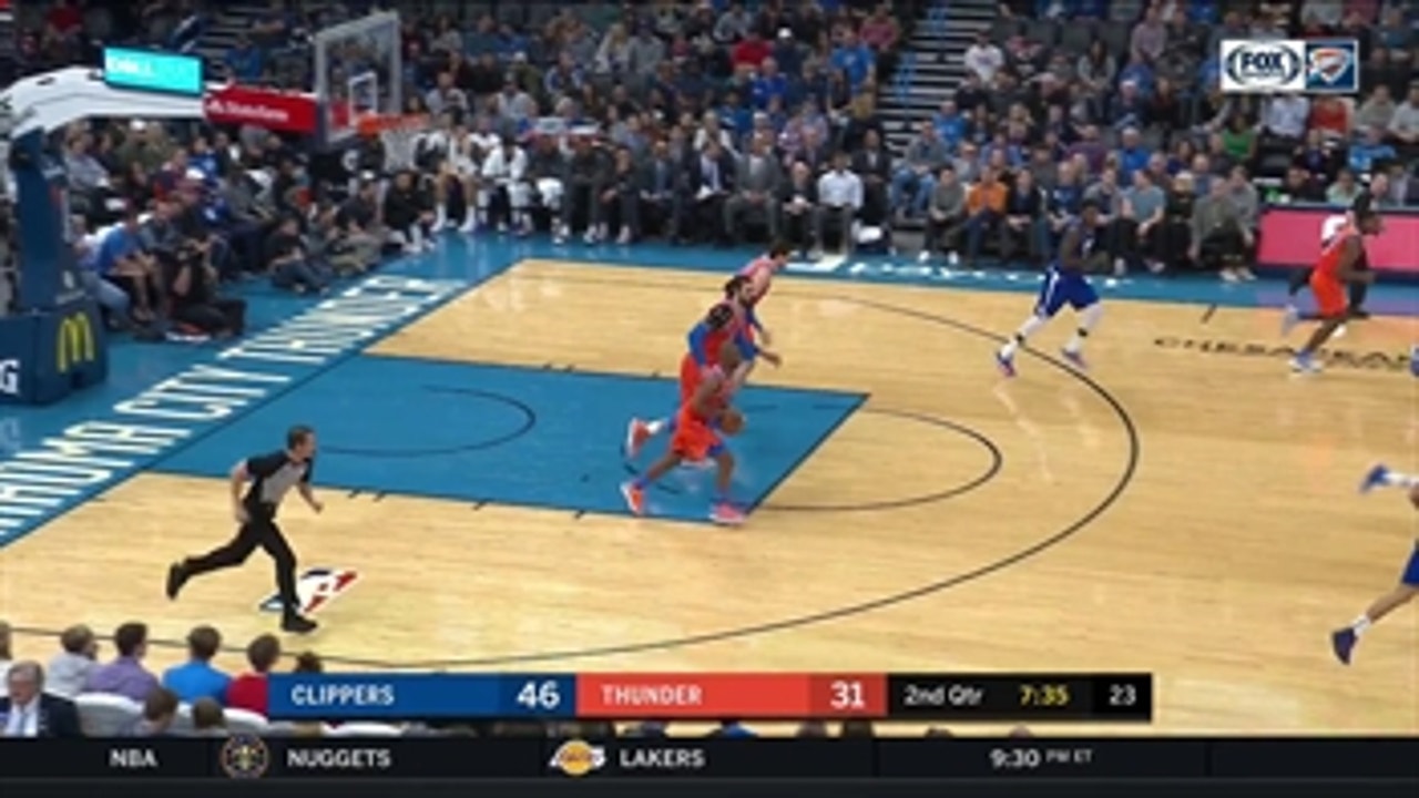 HIGHLIGHTS: Steven Adams throws down vicious dunk vs. Clippers