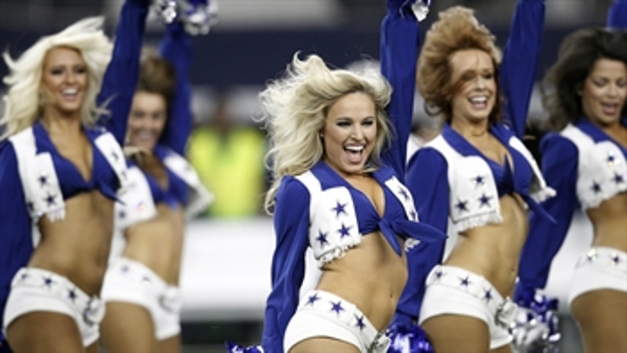 Dallas Cowboys cheerleaders celebrate in locker room