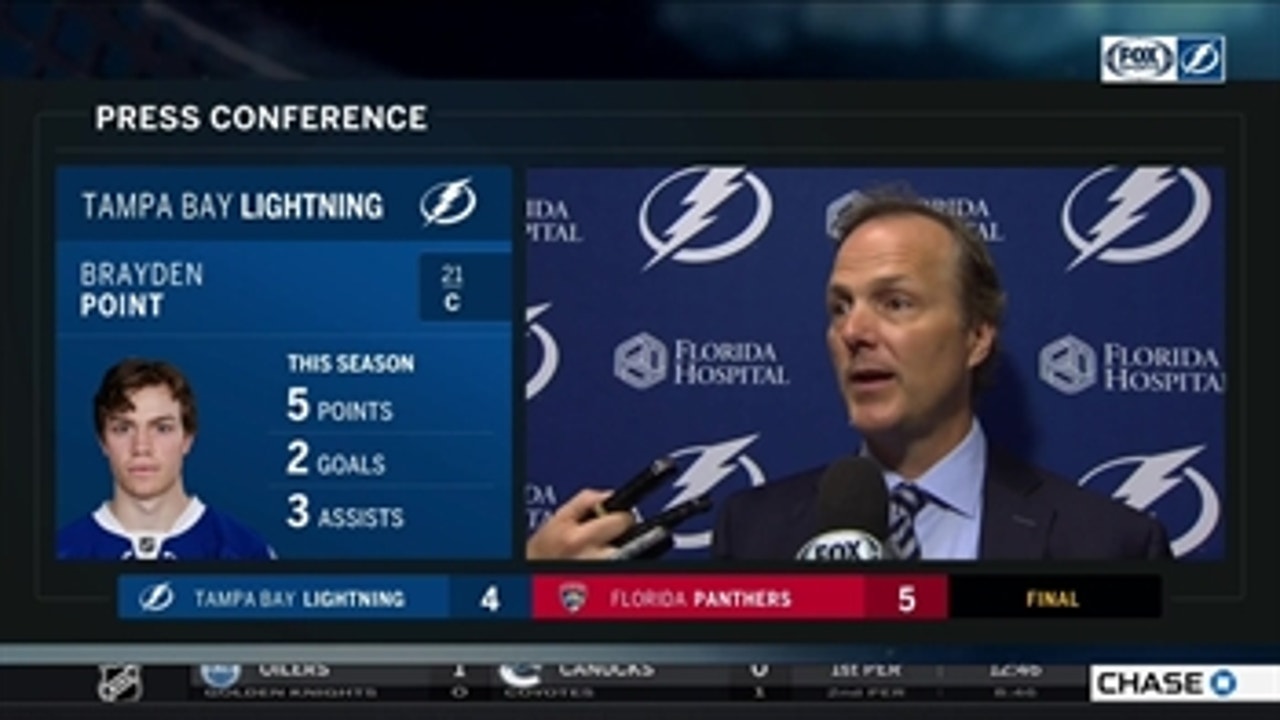 Jon Cooper breaks down Saturday night's loss to Panthers
