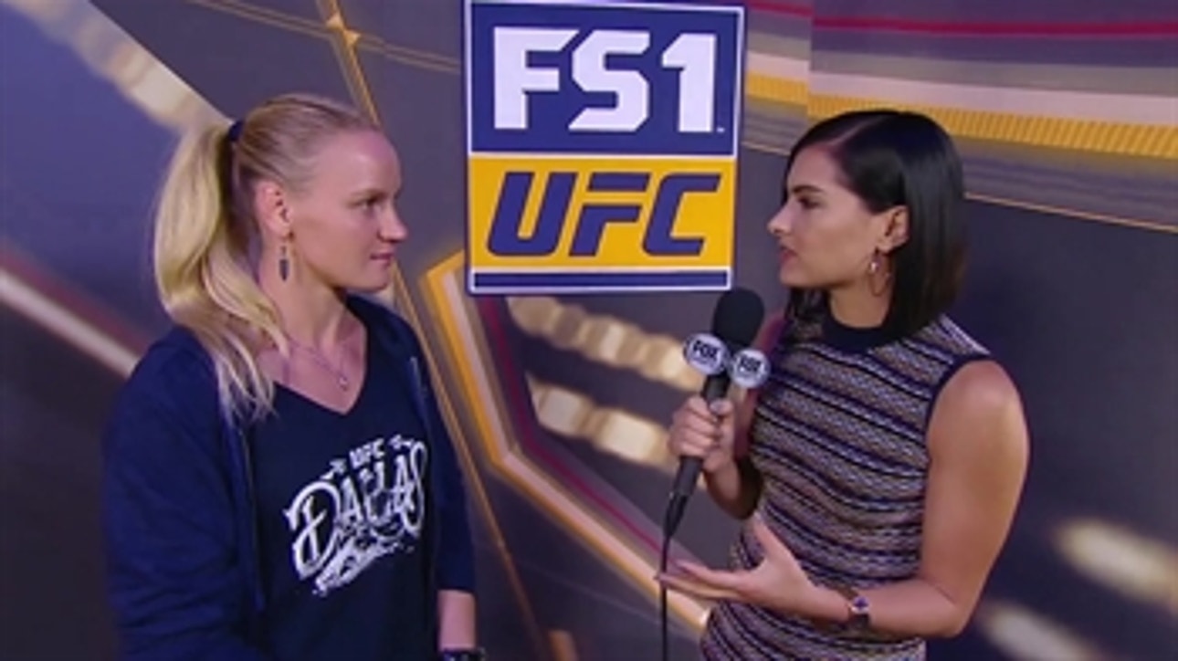 Valentina Shevchenko talks to Megan Olivi ' WEIGH-INS ' INTERVIEW ' UFC 228