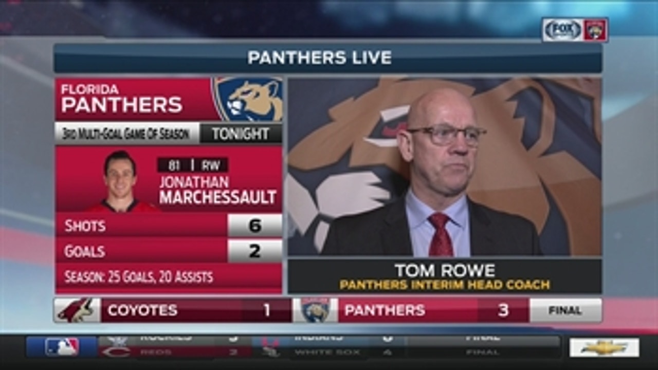 Tom Rowe proud of Panthers' play in win over Coyotes