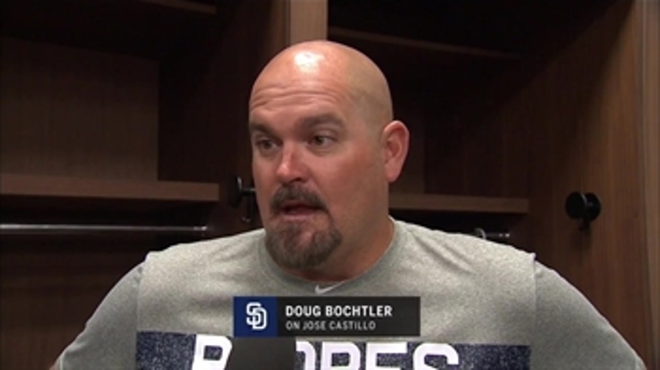 Padres bullpen coach Doug Bochtler talks about the confidence of rookie Jose Castillo