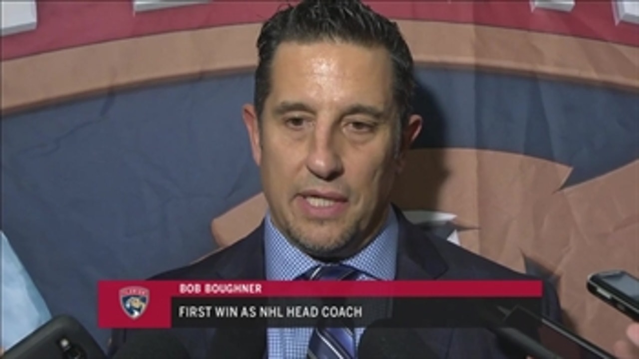 Bob Boughner on getting his first win as an NHL coach