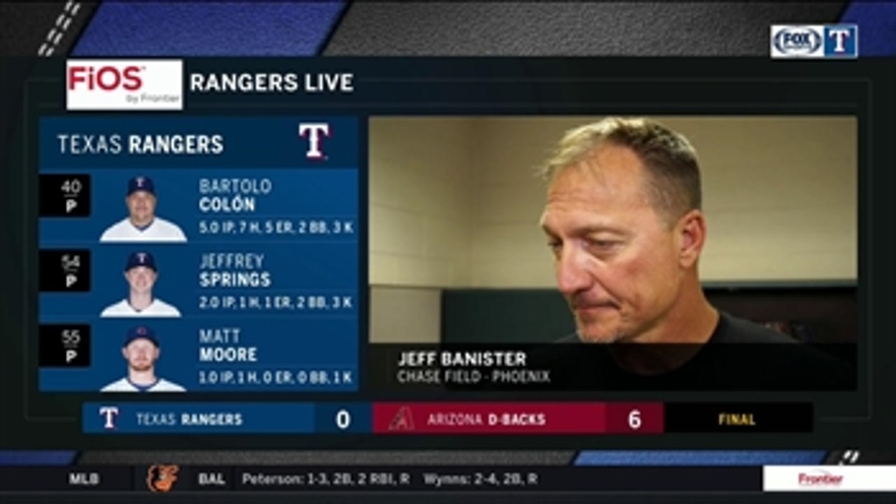 Jeff Banister talks Bartolo Colons outing against D-Backs