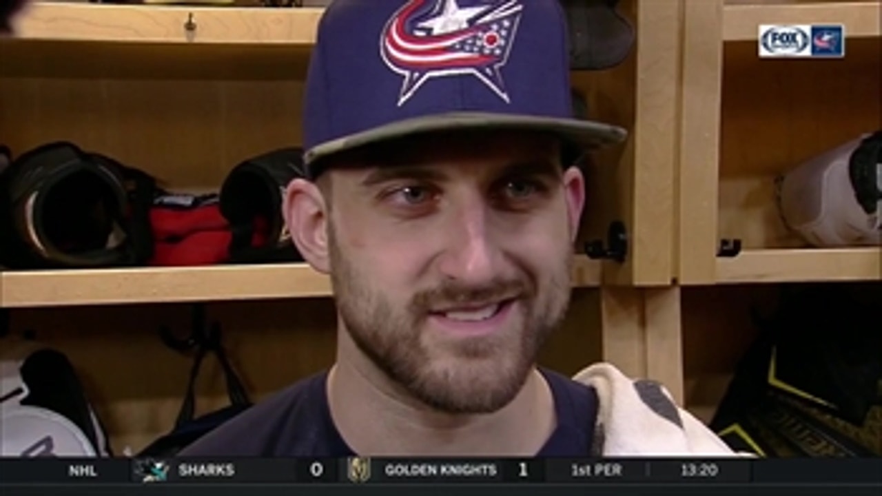 Nick Foligno and Boone Jenner on their line's jump, leadership vs. Preds