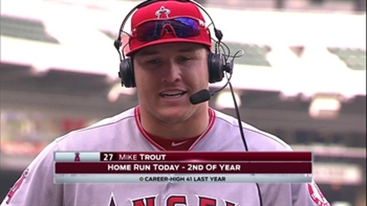 Trout's monster home run and Weaver's seven strong carry Angels