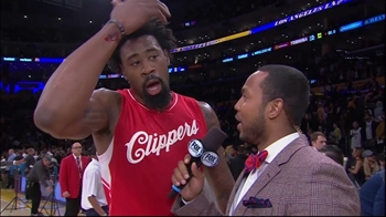 DeAndre Jordan rushes interview to avoid dancing