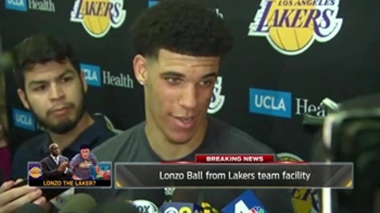 Lonzo Ball draws media horde to Lakers workout