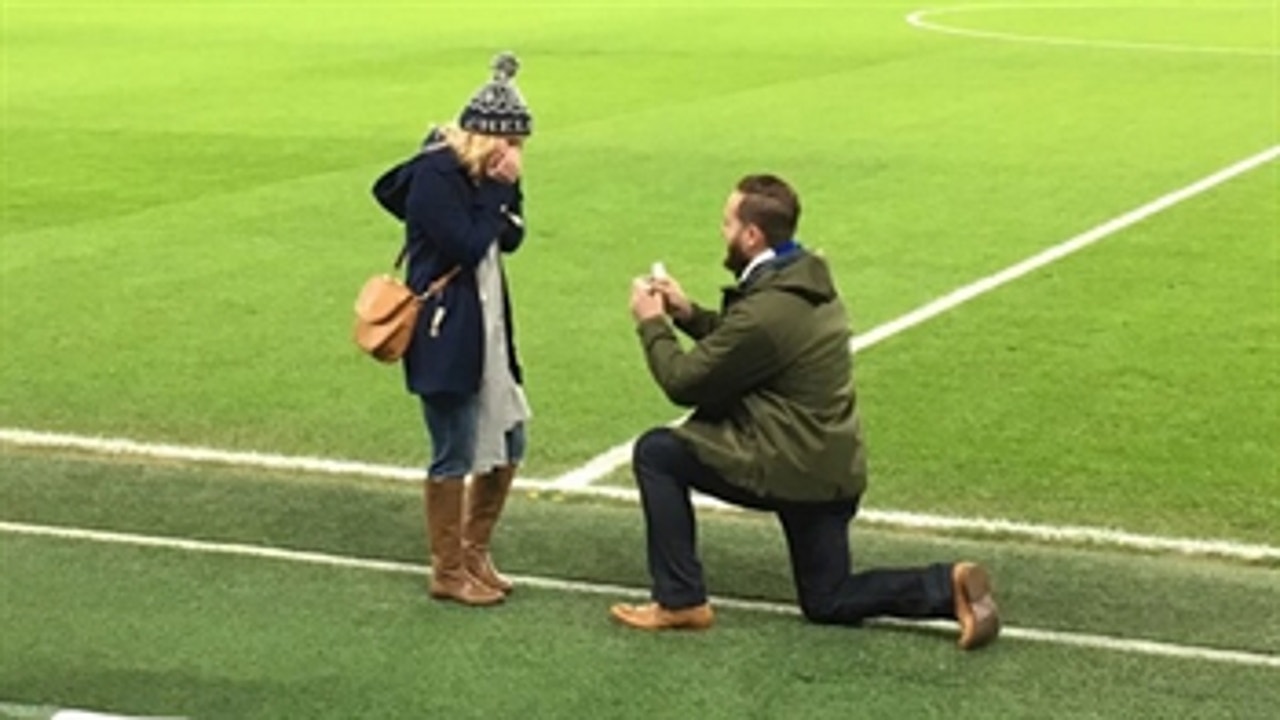 Fan proposes before Chelsea match