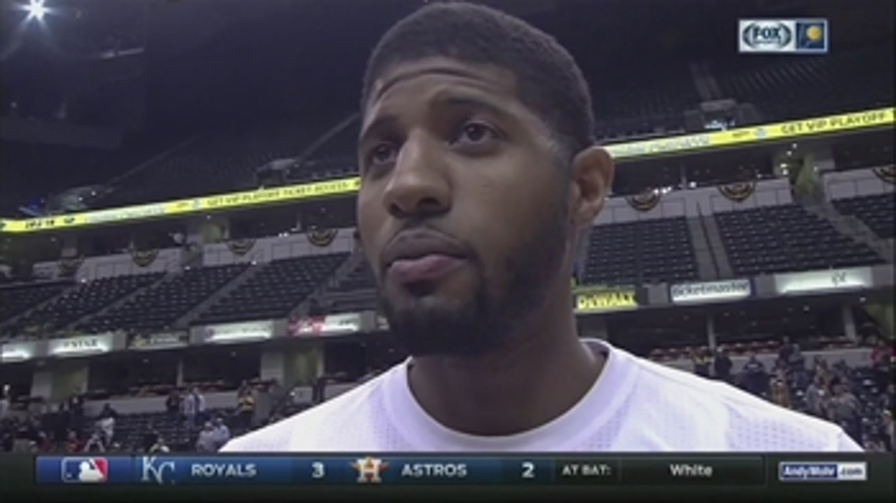 PG gives a shoutout to Pacers fans